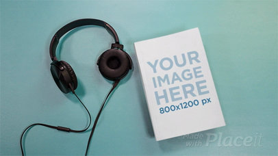 Audiobook Stop Motion Of A Book Using Headphones