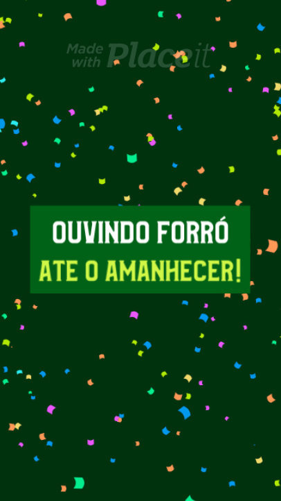 Festa Junina-Themed Instagram Story Video Template Featuring Colored Animated Graphics