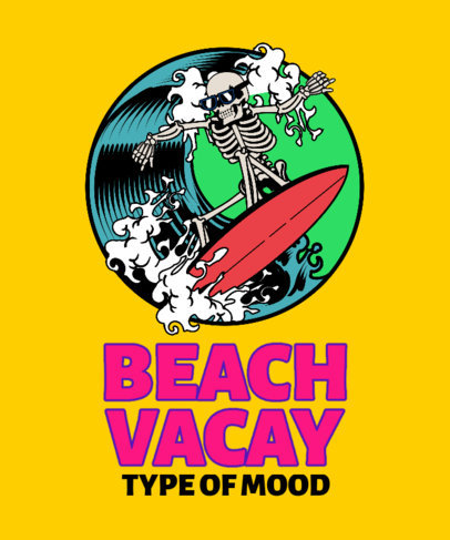 Fun T-Shirt Design Creator with a Summer Vacation-Themed Graphic