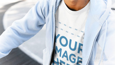 BMX Guy at a Skate Park Wearing a Round Neck Tshirt Stop Motion a13355