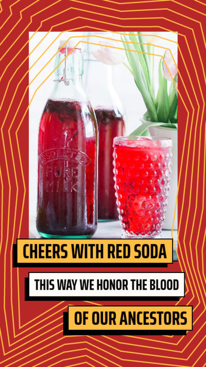 Instagram Story Generator Featuring a Red Soda Picture for a Juneteenth Celebration 4603b