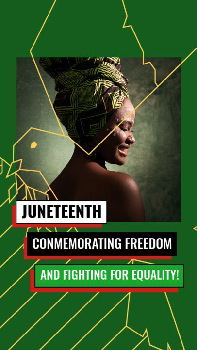 Instagram Story Generator for a Juneteenth Commemoration with a Freedom Dove Illustration 4603g