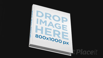 Hardcover Book Mockup Floating in a Dark Room