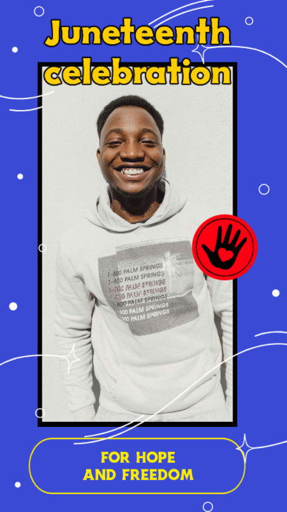 Juneteenth-Themed Instagram Story Creator with a Festive Quote 4602b