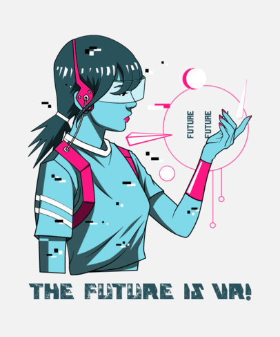 T-Shirt Design Creator With a Futuristic Aesthetic Inspired by the Metaverse