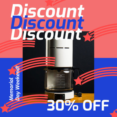 Patriotic Instagram Post Maker for a Promo on Memorial Day