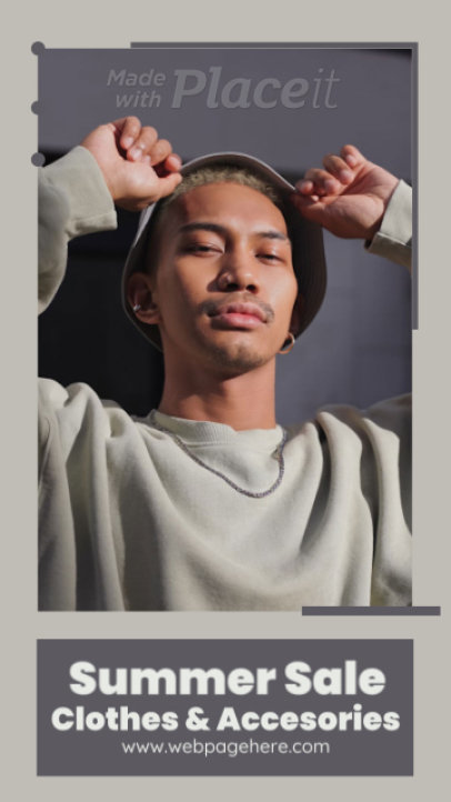 Instagram Story Video Creator for a Fashion Summer Sale 433g 5203