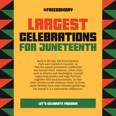 Instagram Post Generator to Commemorate Juneteenth 5128e-el1