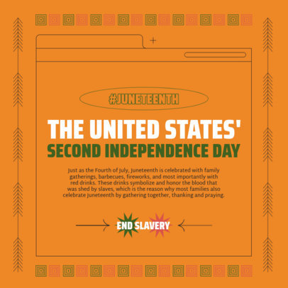 Instagram Post Creator with Facts About Emancipation Day 5127f-el1