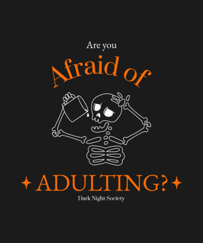 T-Shirt Design Maker Featuring a Style Inspired by Are You Afraid of the Dark