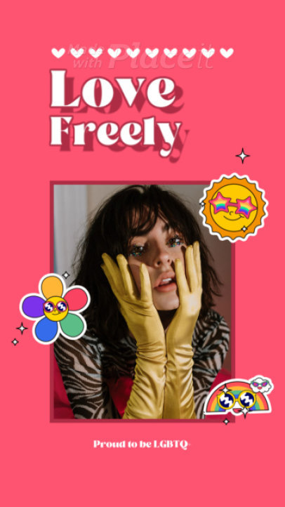 Pride-Themed Instagram Story Video Maker with Fun Animated Stickers
