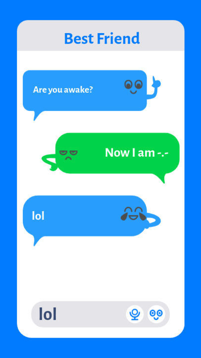 Fun Instagram Story Design Template Simulating a Chat Conversation