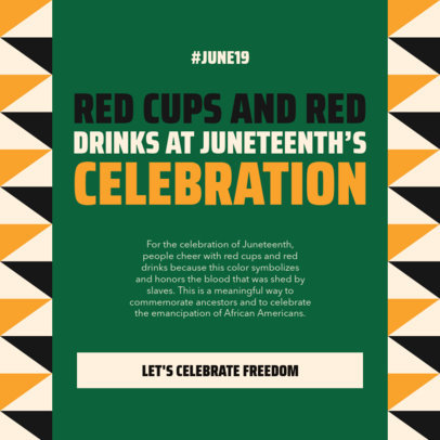 Instagram Post Creator with Facts About Juneteenth's Celebration 5128b-el1