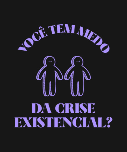 T-Shirt Design Template with a Funny Quote Referencing Are you Afraid of the Dark