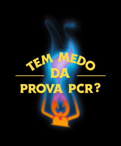 Quote T-Shirt Design Template with an Are You Afraid of the Dark? Theme