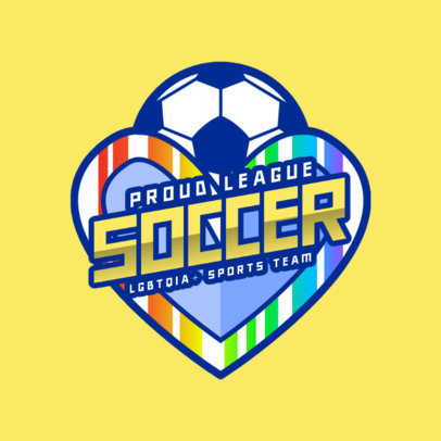 Soccer League Logo Template for an LGBTQ Sports Team