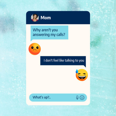 WhatsApp-Inspired Chat Conversation-Themed Instagram Post Creator with Colorful Backgrounds
