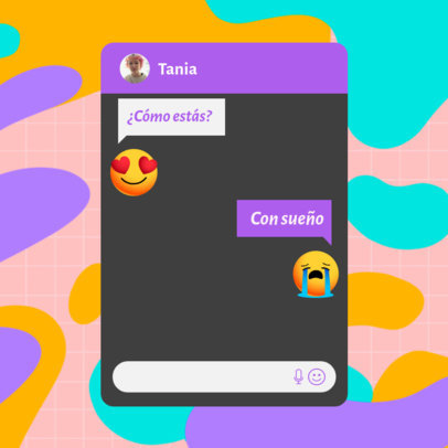 Instagram Post Maker with a Fun WhatsApp-Inspired Chat Conversation Template for a Quote