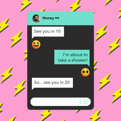 Instagram Post Generator Featuring a WhatsApp-Inspired Chat Conversation Template