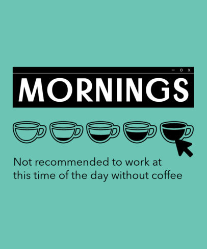 T-Shirt Design Template Featuring Illustrated Rating System Graphics