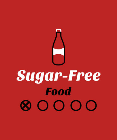 Would Not Recommend-Themed T-Shirt Design Creator With a Bad Review of Sugar-Free Food 4610a