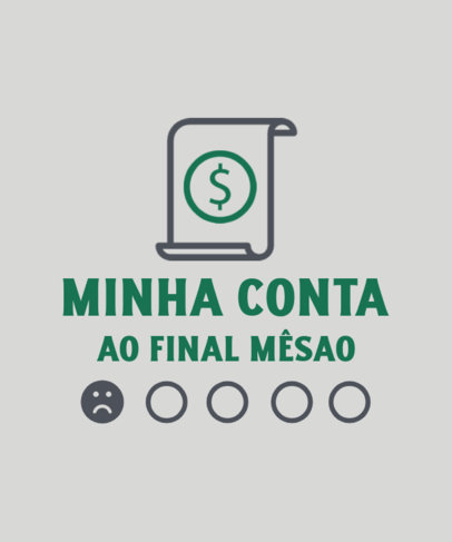 Funny-Themed T-Shirt Design Creator With a Bad Review Referencing a Bank Account 4610e