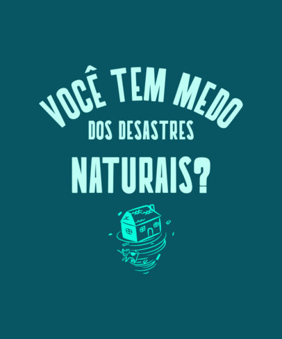 Retro T-Shirt Design Creator Featuring a Funny Quote Inspired by Are You Afraid of the Dark