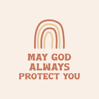 Boho Instagram Post Maker Featuring a Christian Quote