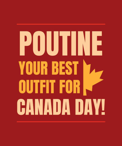 Canada Day-Themed T-Shirt Design Maker Featuring Celebratory Quotes 4626