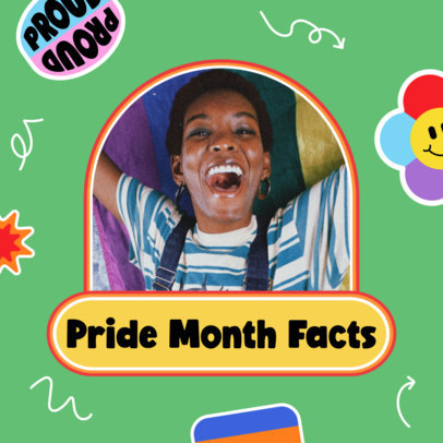 Instagram Post Maker for a Carousel With Info About LGBTQ History 