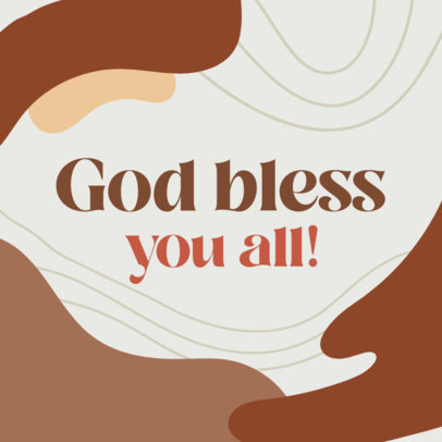 Instagram Post Maker Featuring Boho-Inspired Background with Christian Quotes