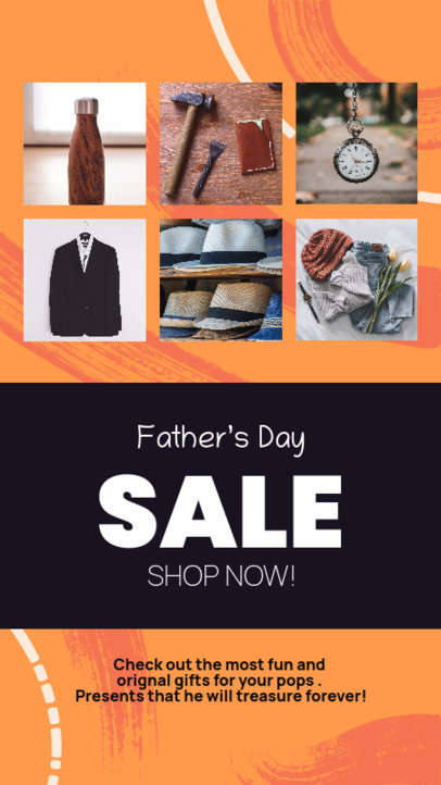Instagram Story Maker for a Father’s Day Sale Featuring Gift Ideas
