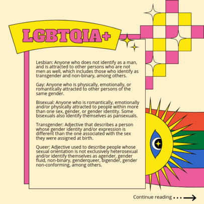 Instagram Post Generator Featuring an LGBT Glossary