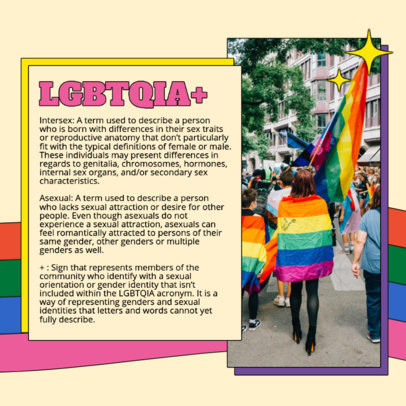Instagram Post Maker Featuring Pictures and LGBT Terms