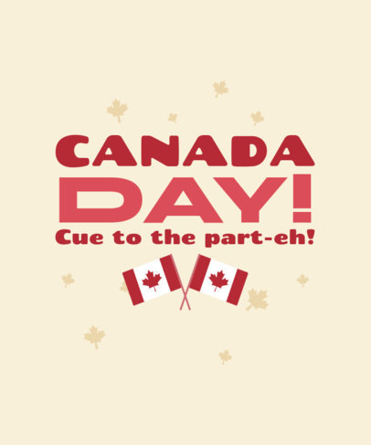 T-Shirt Design Template Featuring Canada Day Quotes