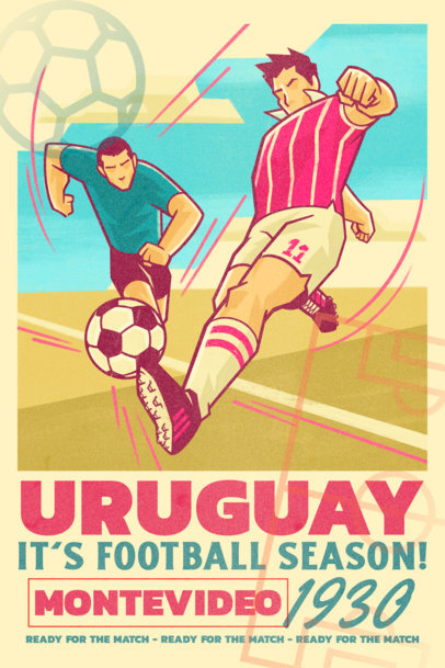 Retro Poster Design Maker with a Soccer Theme 5123 