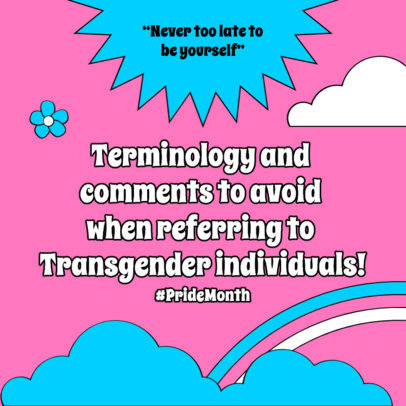 Instagram Post Maker to Inform About LGBTQ Terminology