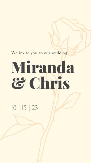 Instagram Story Video Creator Featuring a Wedding Theme and a Minimalistic Aesthetic