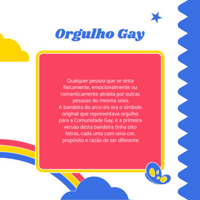 Pride Month-Themed Instagram Post Creator With Info About LGBTQ Pride