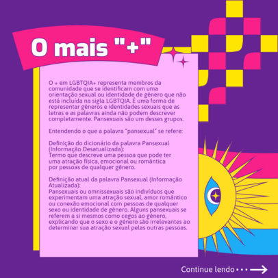 Instagram Post Template Featuring a Queer Definition for Pride Month