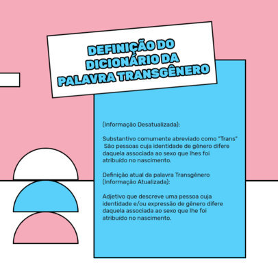 Instagram Post Creator for a Carousel Talking About the Meaning of Transgender