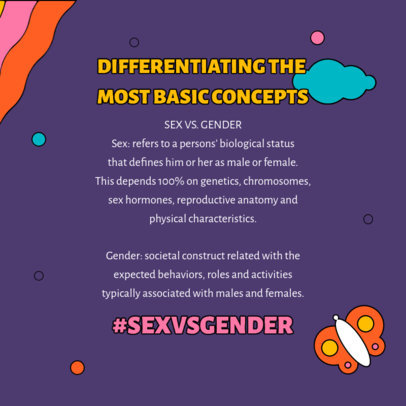 Instagram Post Creator For a Carousel Featuring Information About Gender Identity