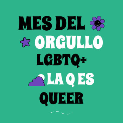 Instagram Post Creator for a Pride Carousel to Talk About the Word Queer