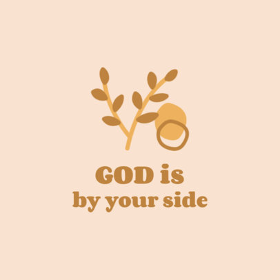 Quote-Themed Instagram Post Template Featuring a Christian Phrase