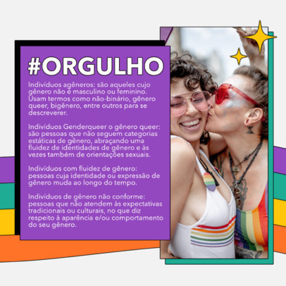Instagram Post Maker with an LGBT-Themed Hashtag for Pride Month