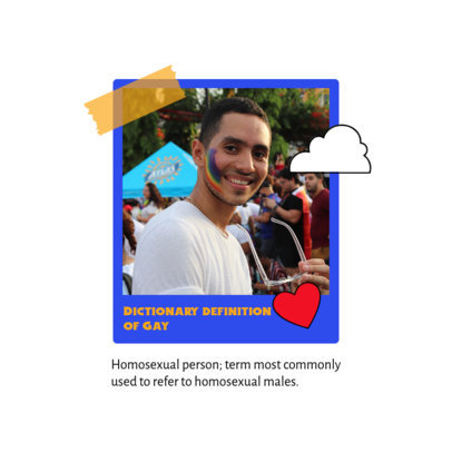 LGBTQ-Themed Instagram Post Generator to Define the Word Gay