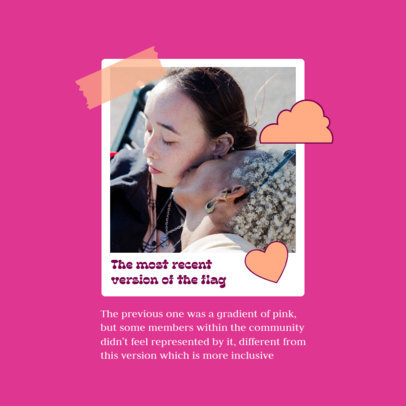 Instagram Post Maker With Info About the Lesbian Flag