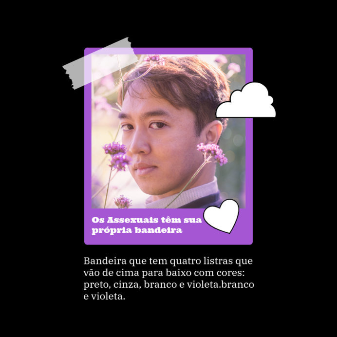 Informative Instagram Post Generator With Facts About The Asexual Flag