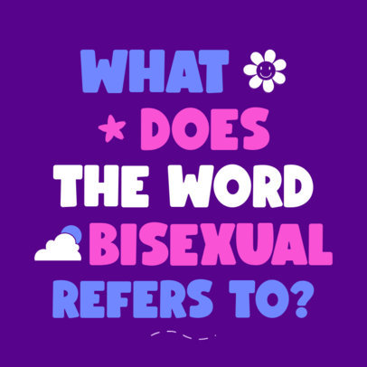 Colorful Instagram Post Template for a Carousel to Explain the Word Bisexual 