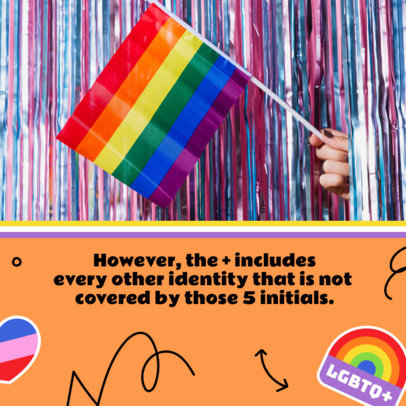 Instagram Post Creator for LGBT History Month Featuring Stickers and Pictures